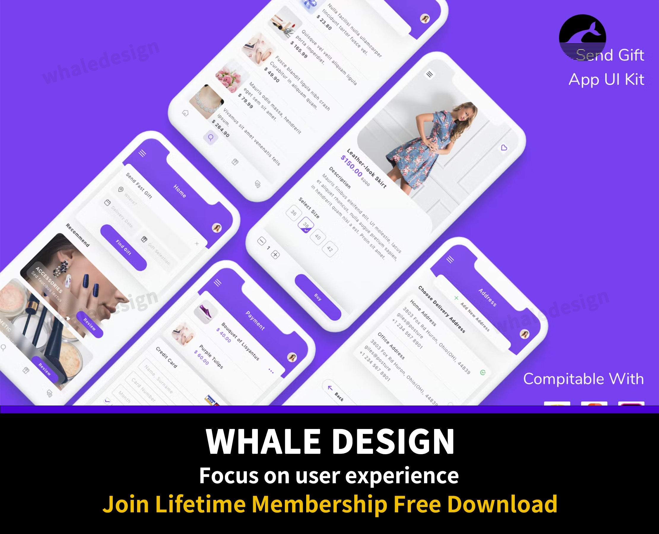 315Send Gift App UI Kit - whaledesign