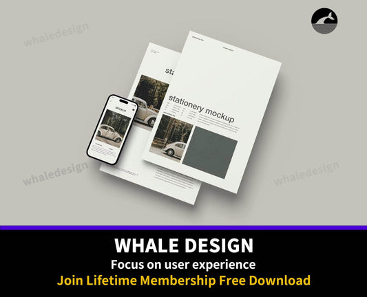 333Stationery Mockups - whaledesign