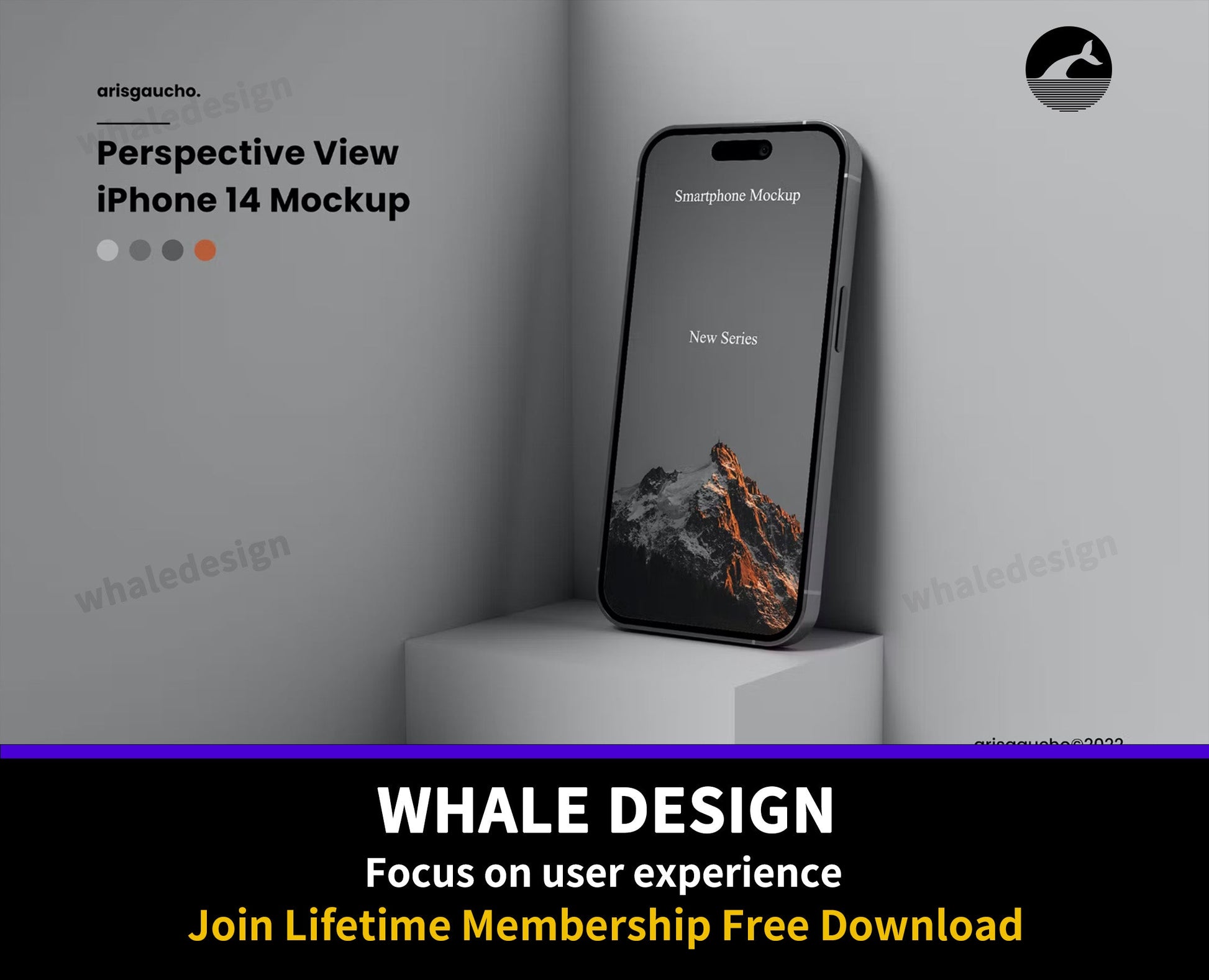 336Perspective View iPhone 14 Mockup - whaledesign