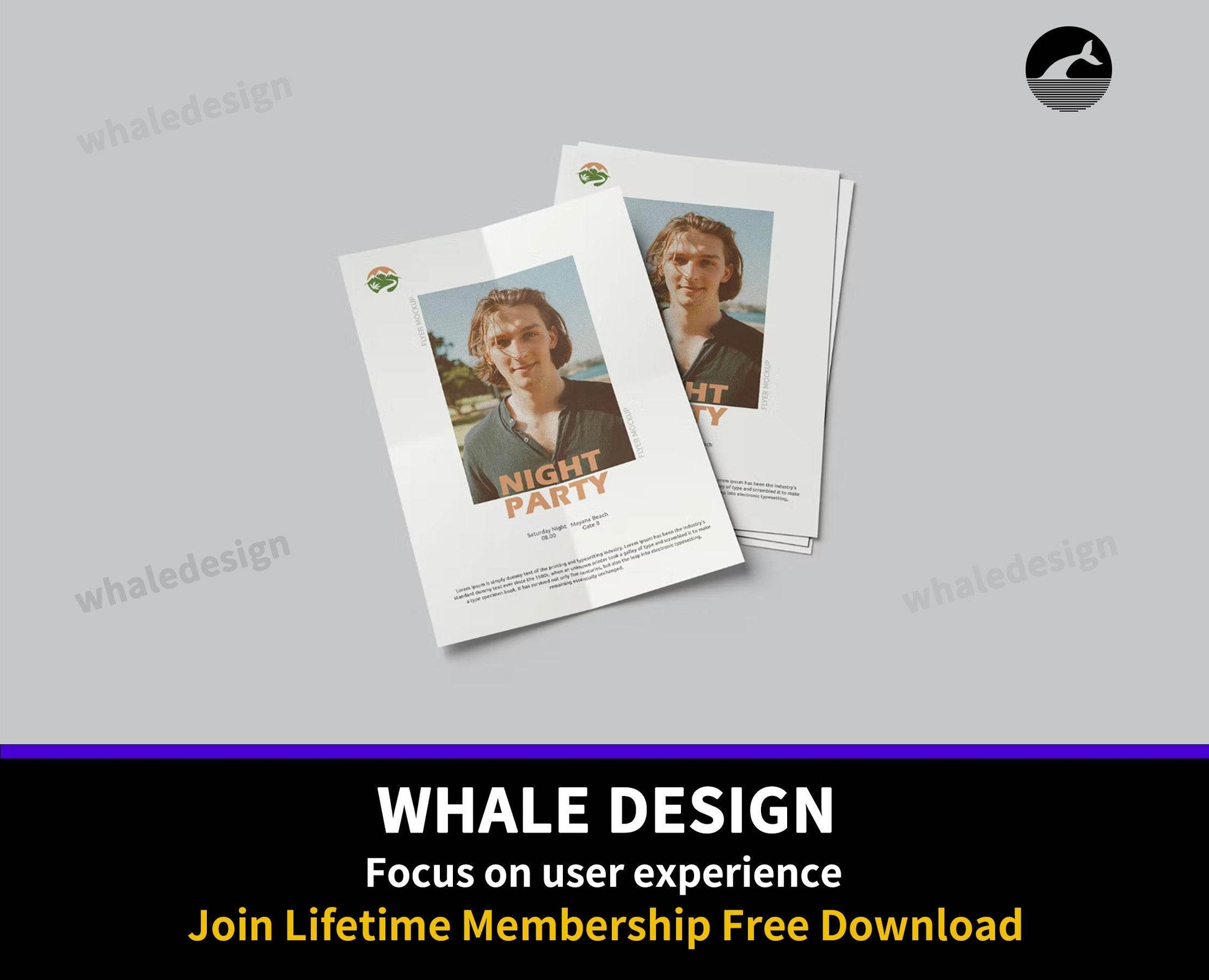 340A4 Flyer Mockup - whaledesign
