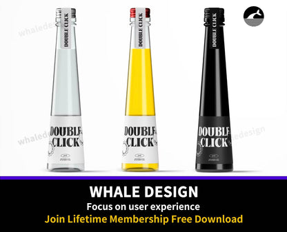 346Glass Bottle Mockup - whaledesign