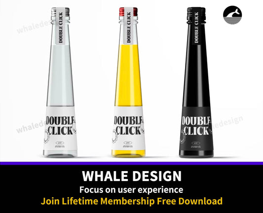 346Glass Bottle Mockup - whaledesign
