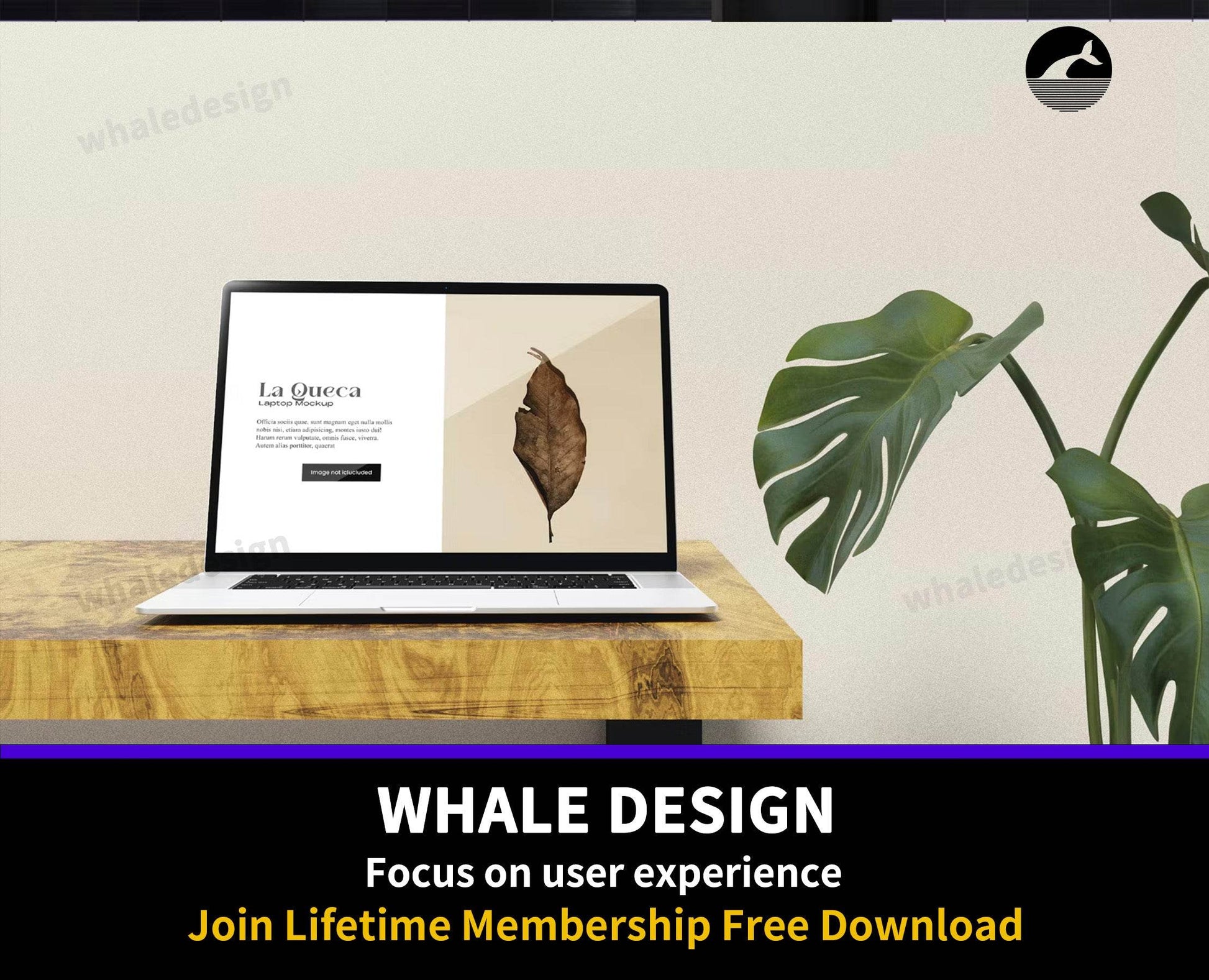 352Minimalist Setup Laptop Mockup - whaledesign