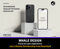 362AM - Standing Smartphone Mockup - whaledesign