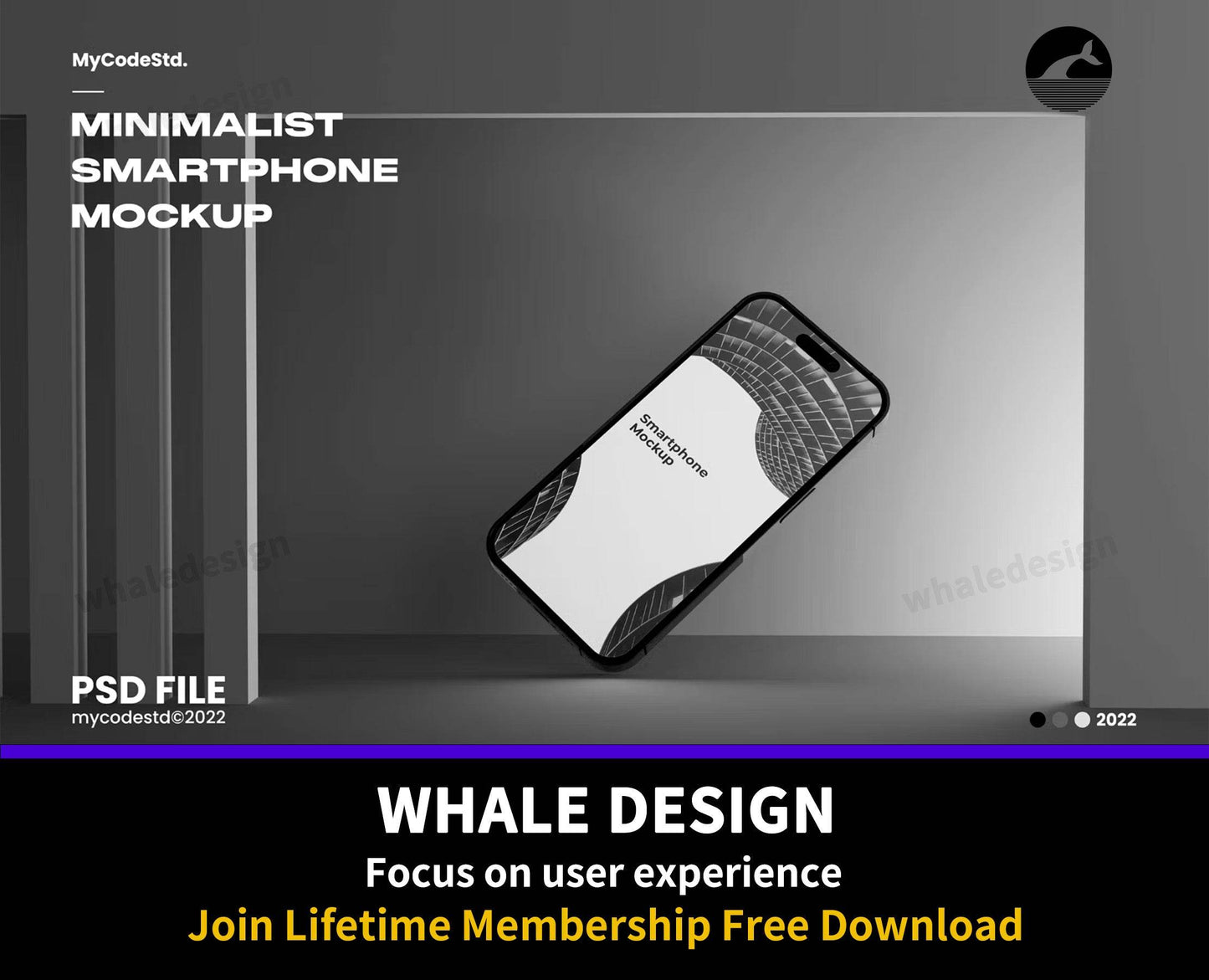 363AM - Minimalist Smartphone Mockup - whaledesign