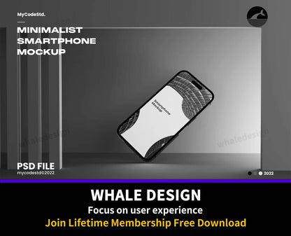 363AM - Minimalist Smartphone Mockup - whaledesign