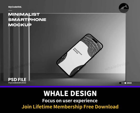 363AM - Minimalist Smartphone Mockup - whaledesign