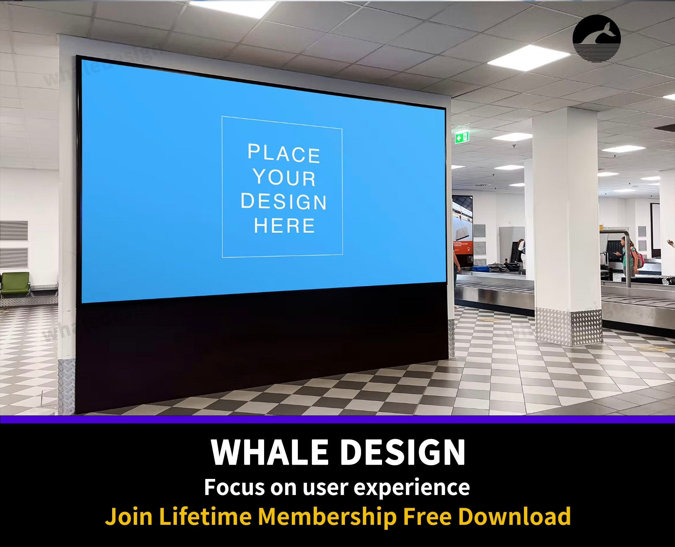 376Airport Baggage Room Screen Mockup - whaledesign