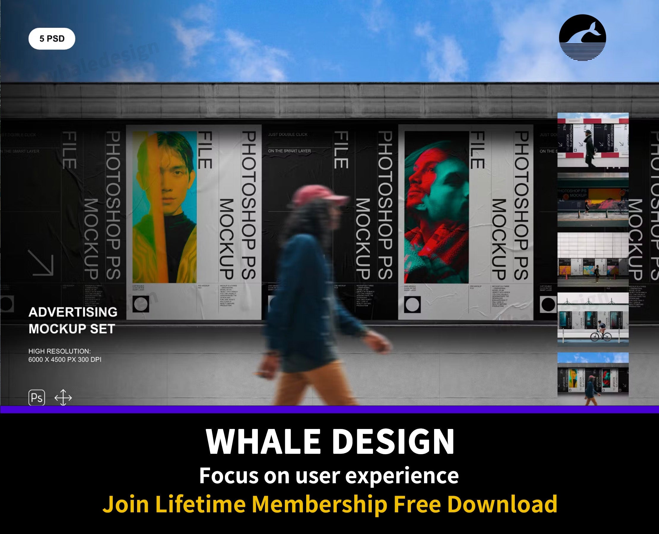 378Posters and Billboard Mockup Set - whaledesign