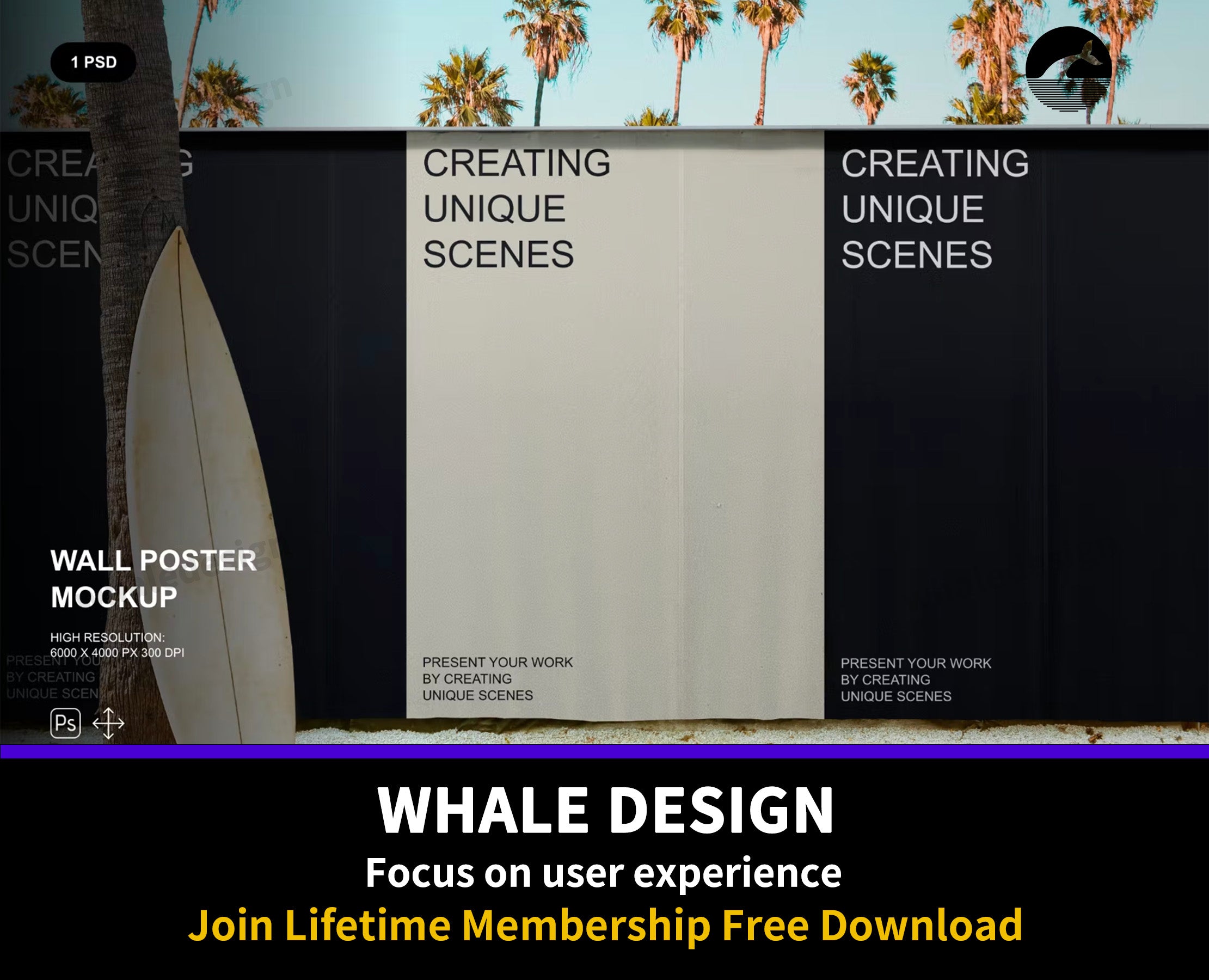 388Wall Posters Mockup - whaledesign