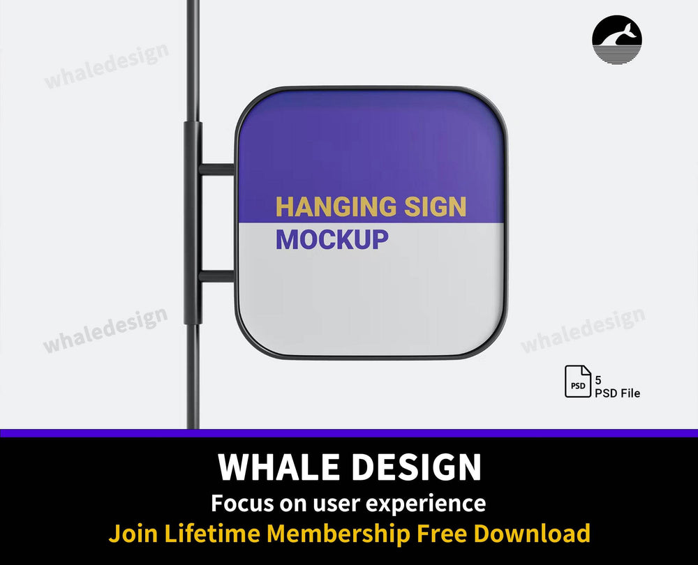 417Hanging Signboard Mockup - whaledesign