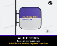417Hanging Signboard Mockup - whaledesign