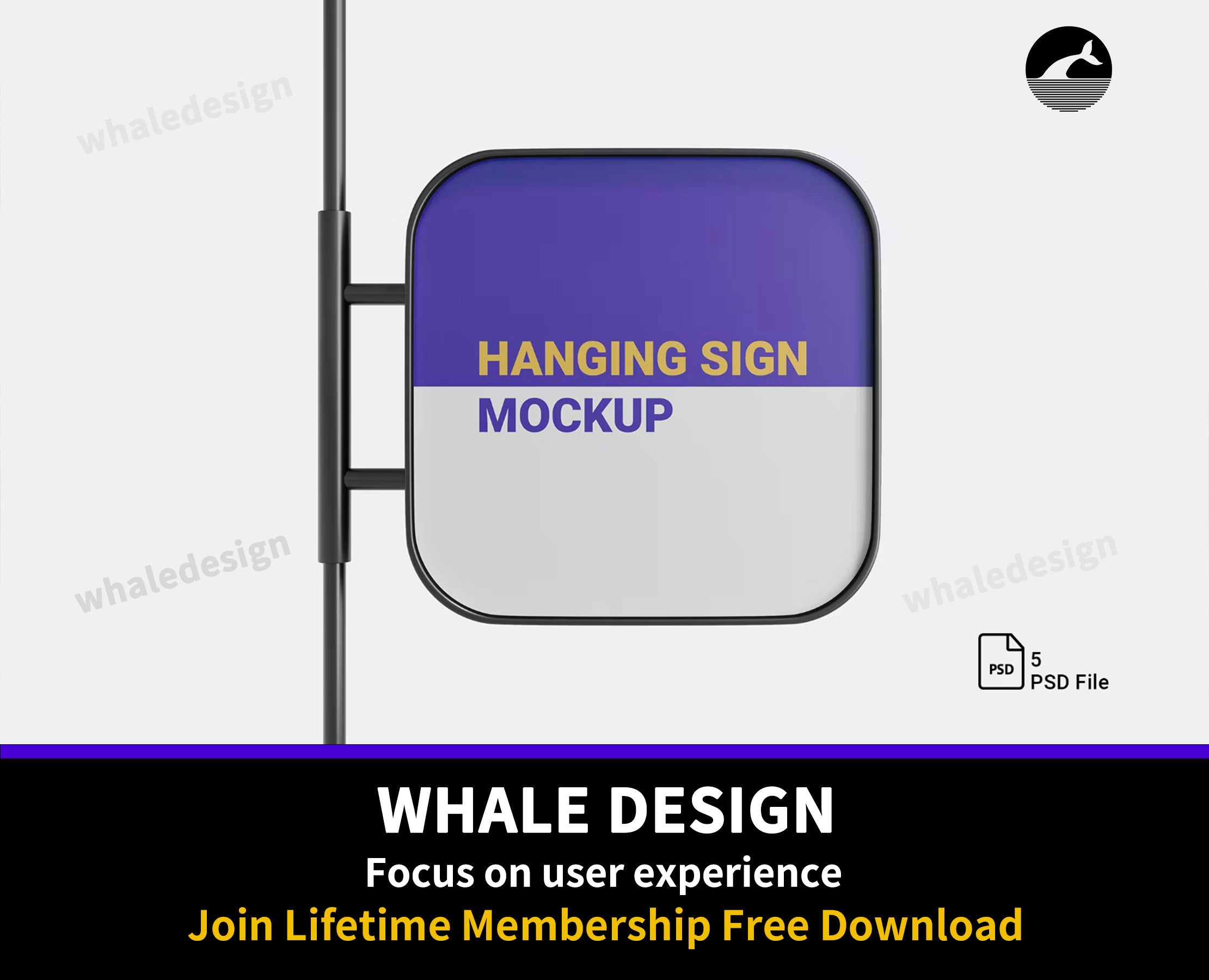 417Hanging Signboard Mockup - whaledesign