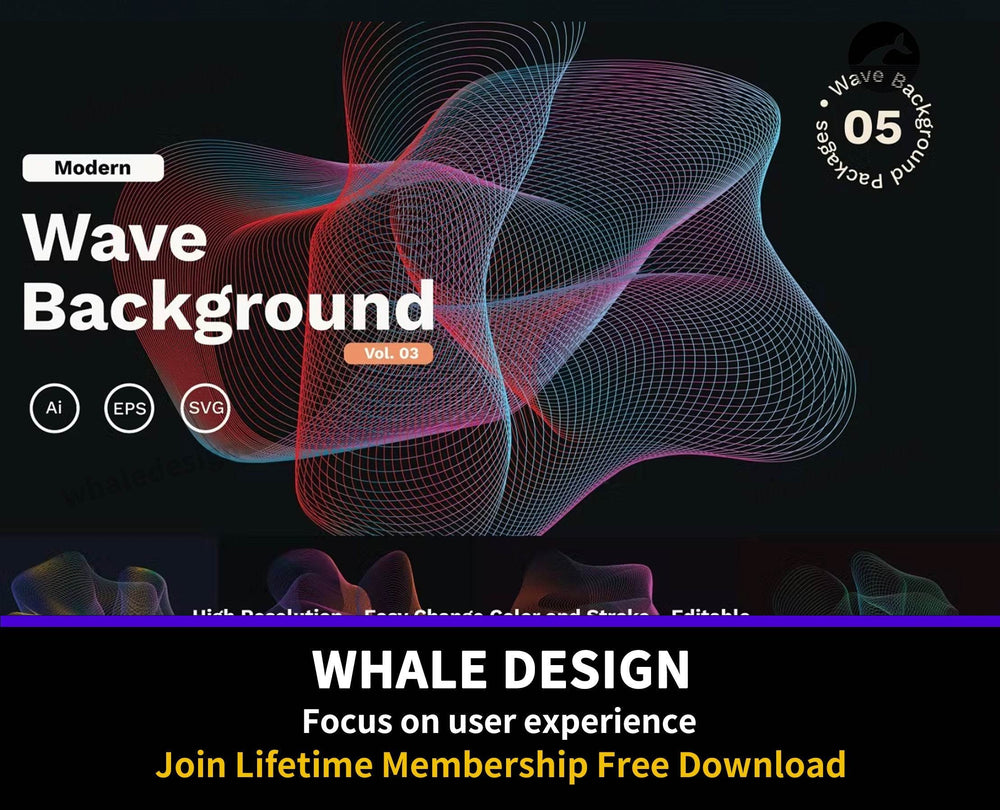 442Modern Wave Background - whaledesign