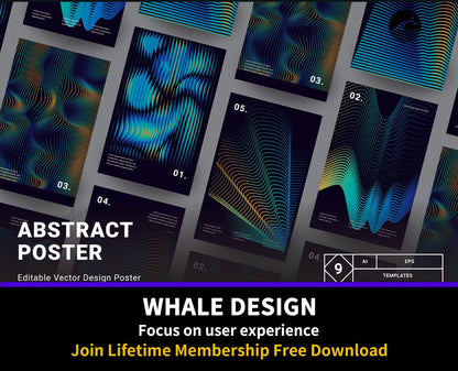 444FBN 6 Backgrounds Poster Abstract 2 - whaledesign