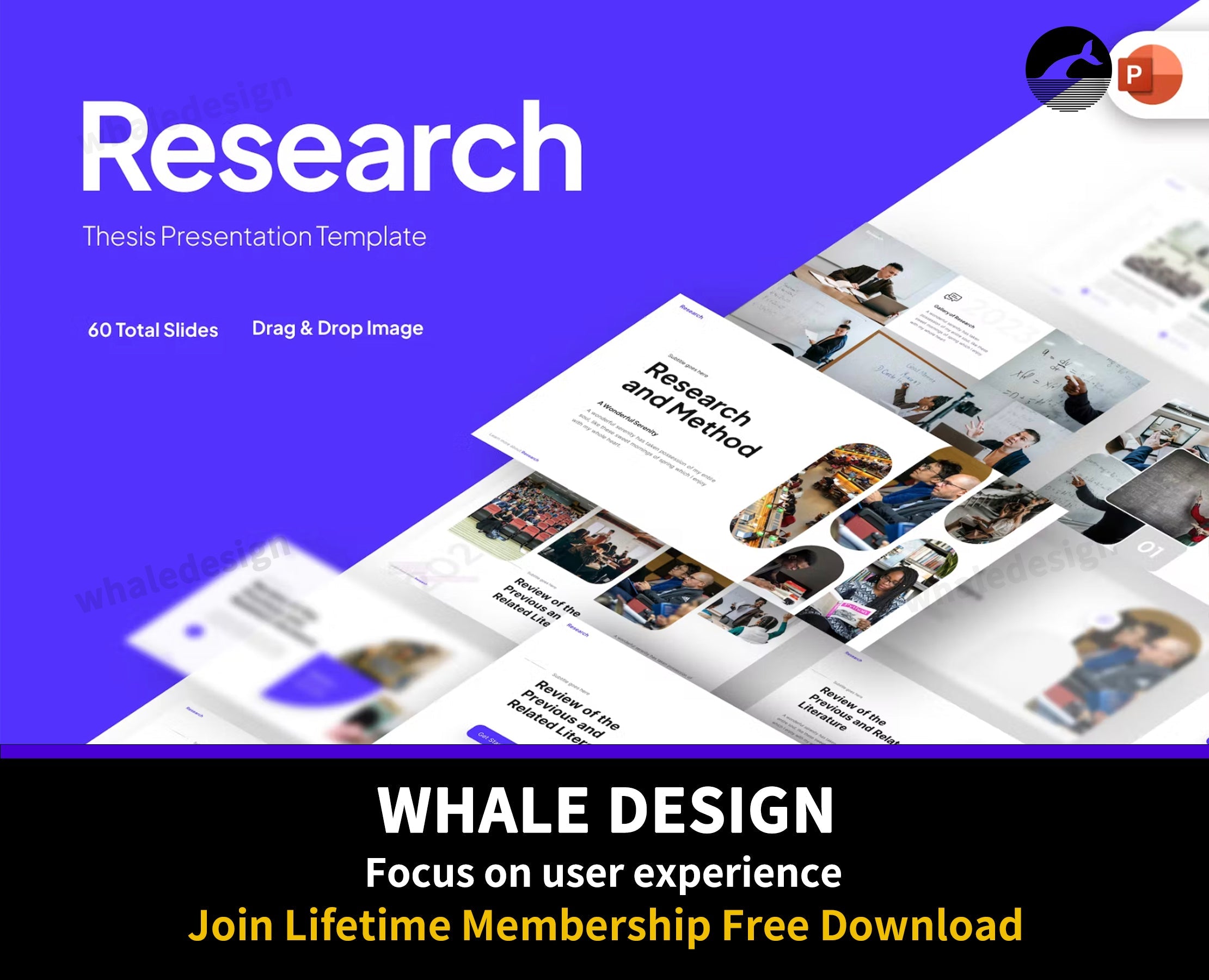 461Research Thesis Professional PowerPoint Template - whaledesign