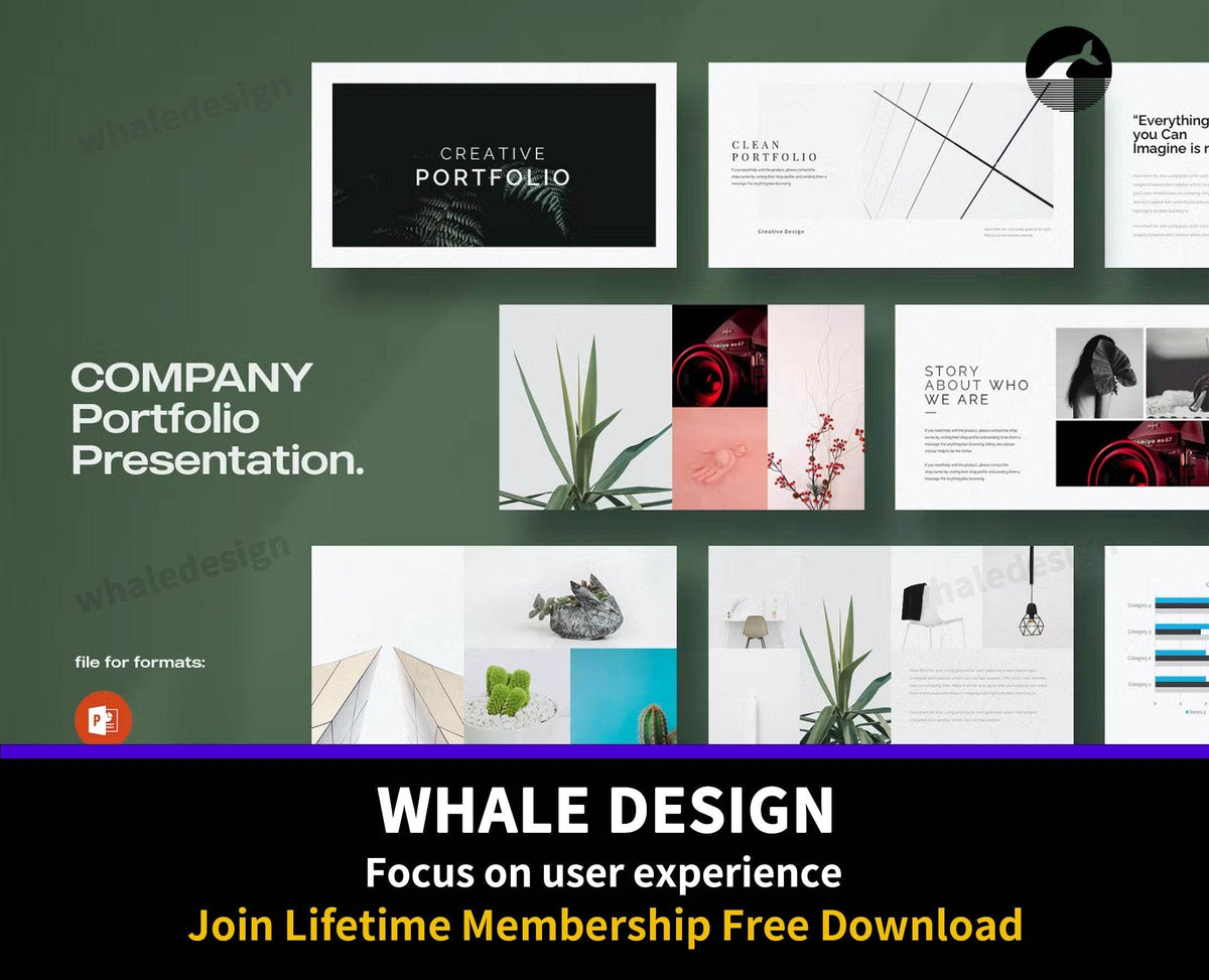 462Minimal Portfolio Presentation Template - whaledesign