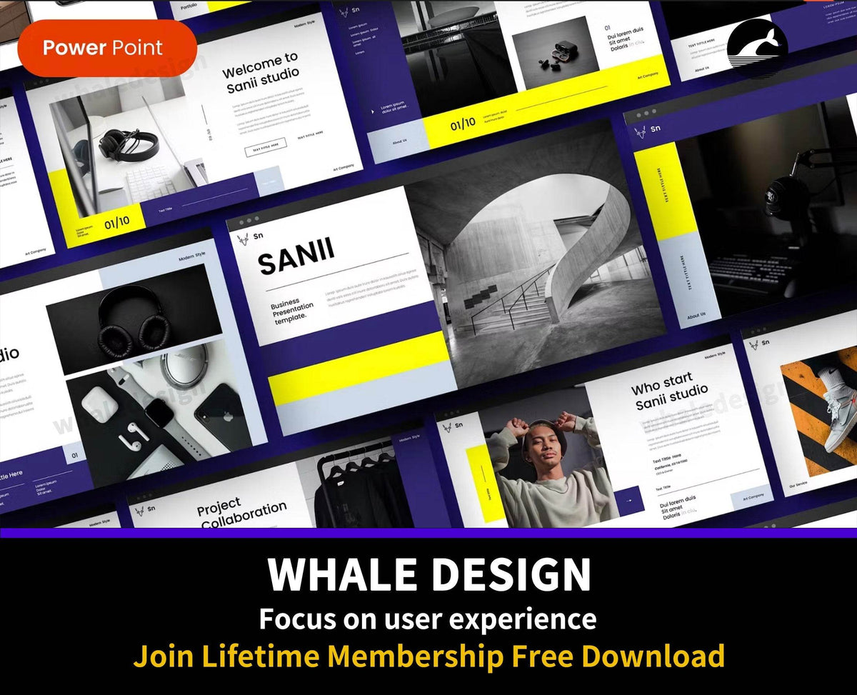 466 Business PowerPoint Template - whaledesign