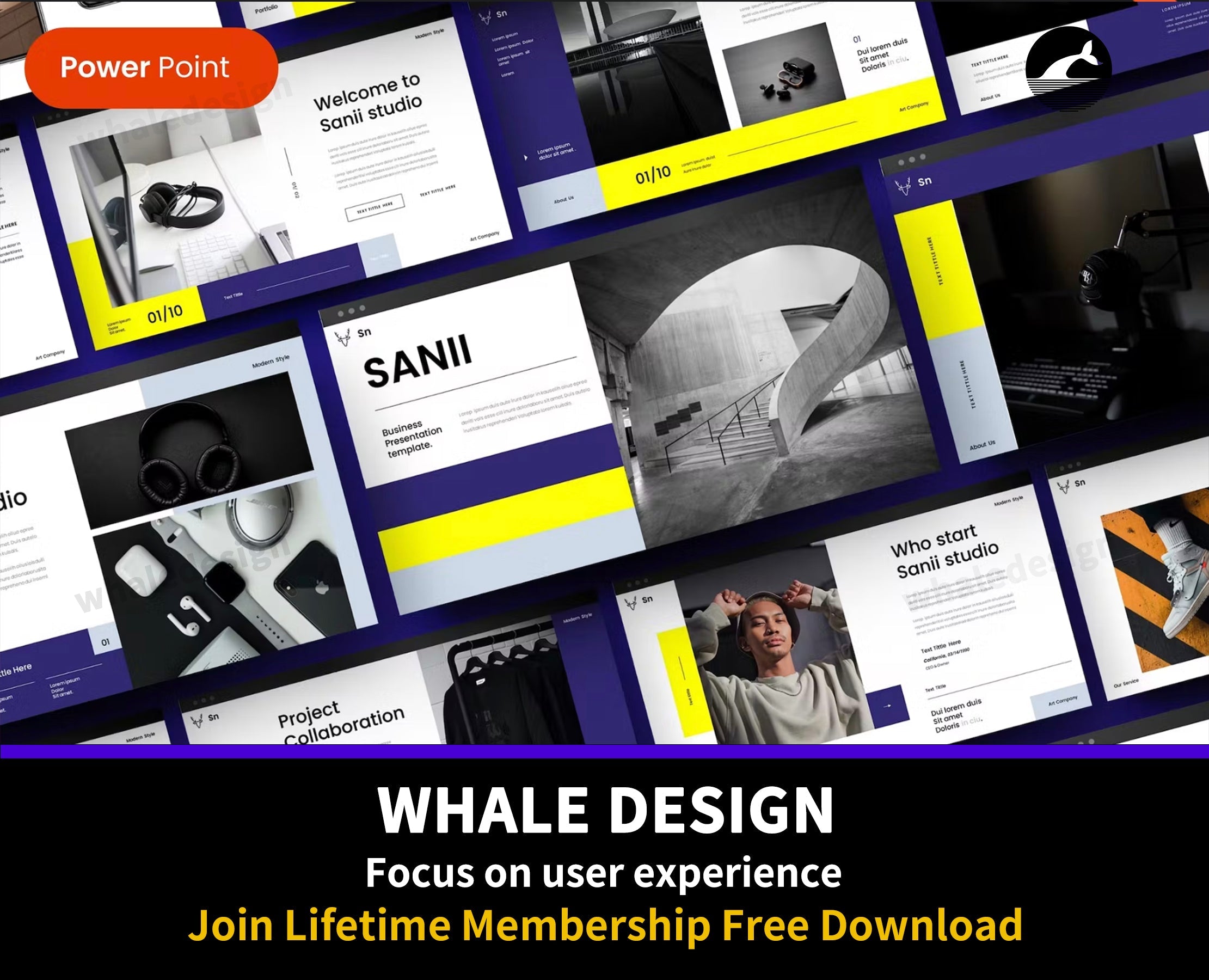 466 Business PowerPoint Template - whaledesign