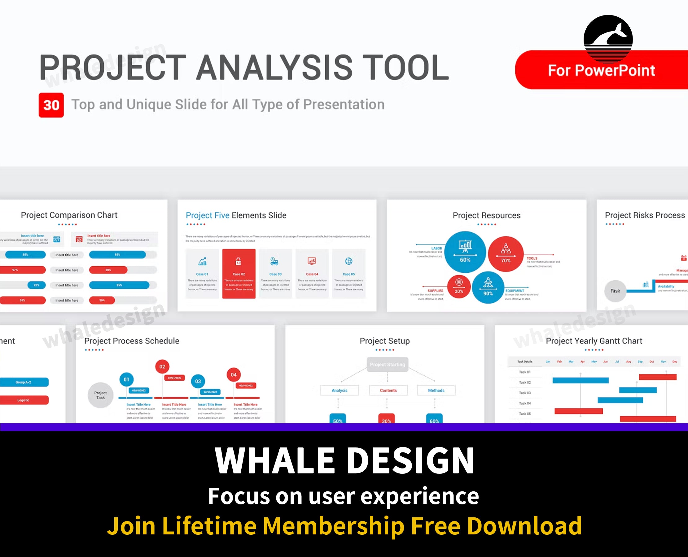 474Project Analysis Tool Template PowerPoint Template - whaledesign