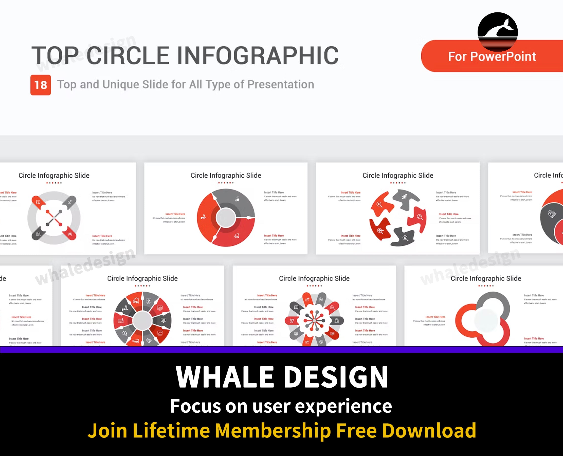 475Top Circle Infographic PowerPoint Template - whaledesign