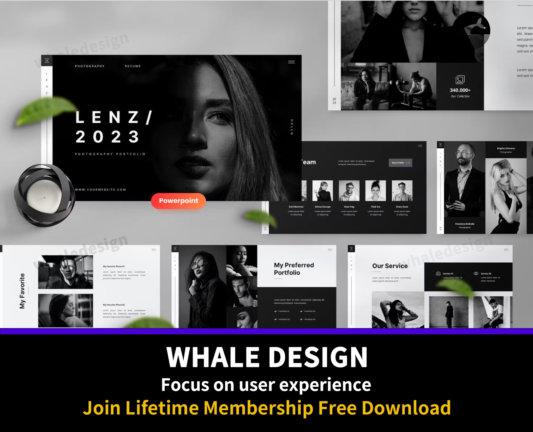 482Photography Portfolio Powerpoint Template - whaledesign