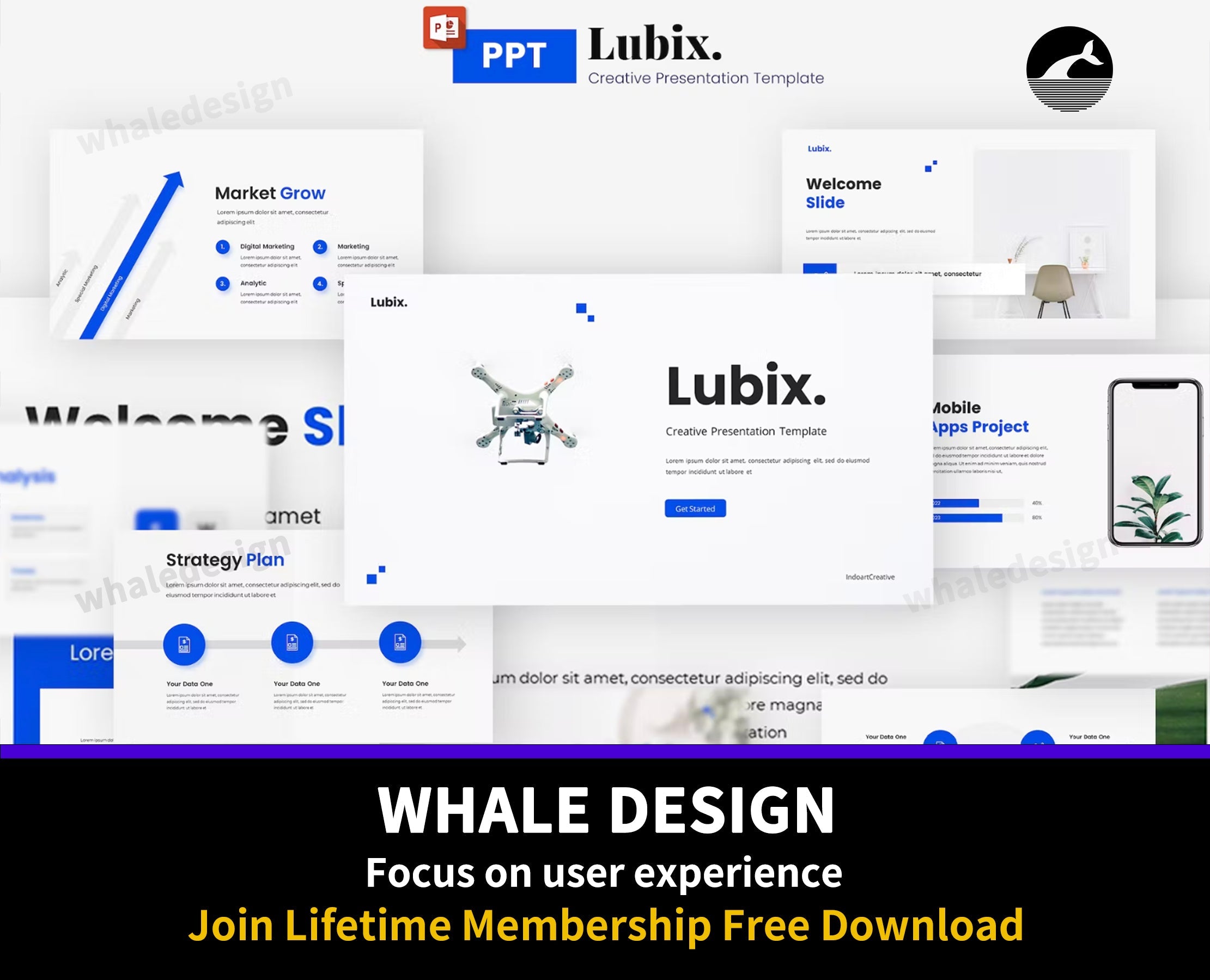 484Lubix Creative Presentation Template - whaledesign