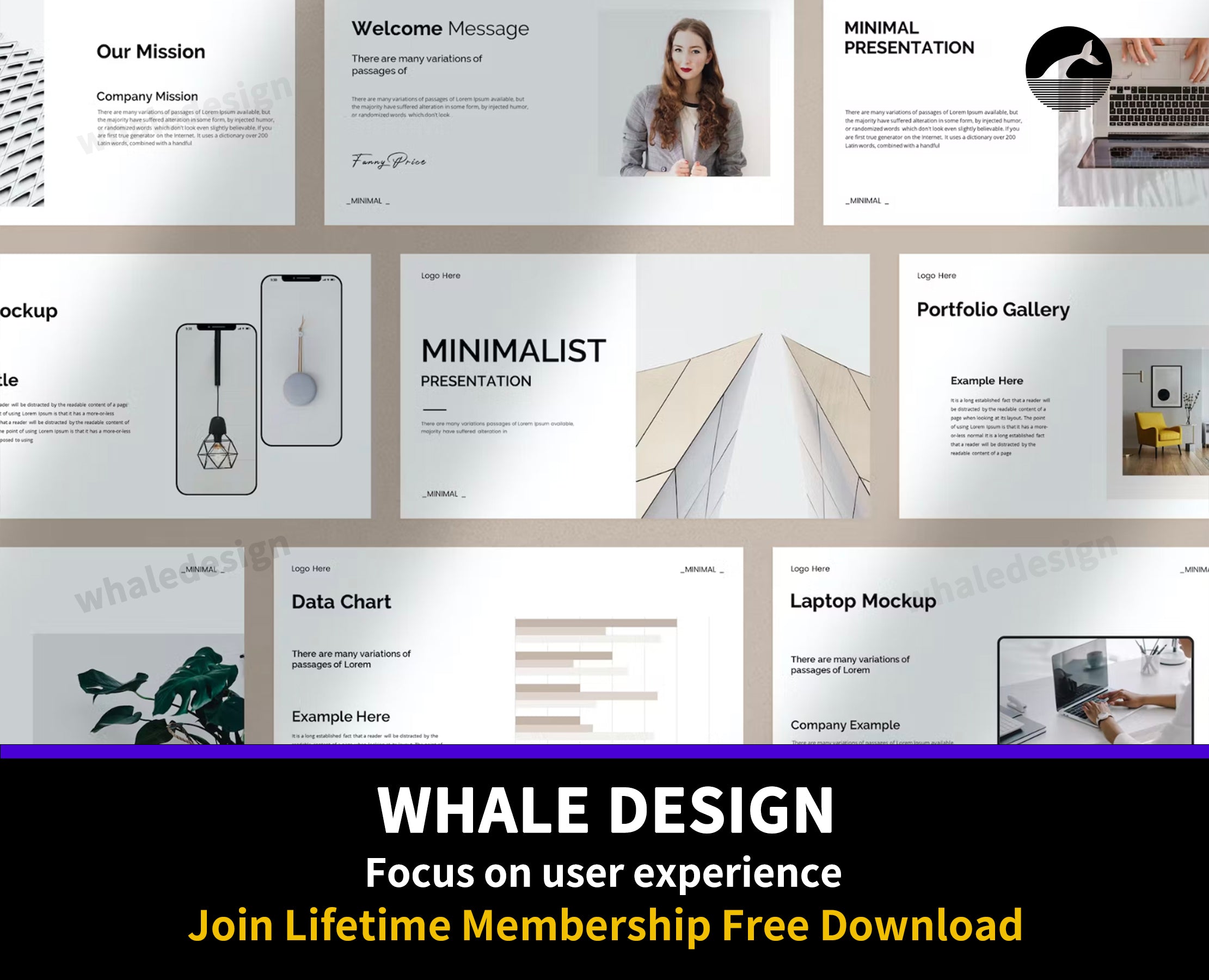 488Minimal Presentation Template - whaledesign