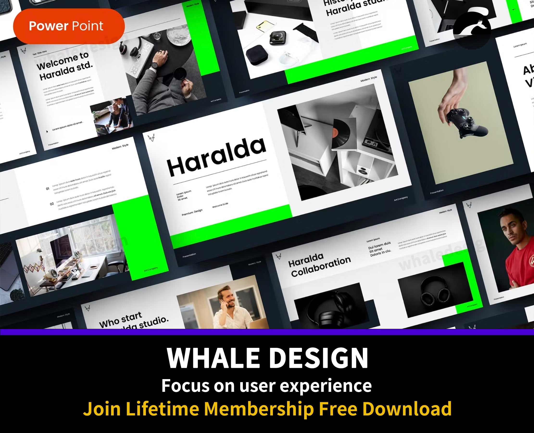 492Business PowerPoint Template - whaledesign