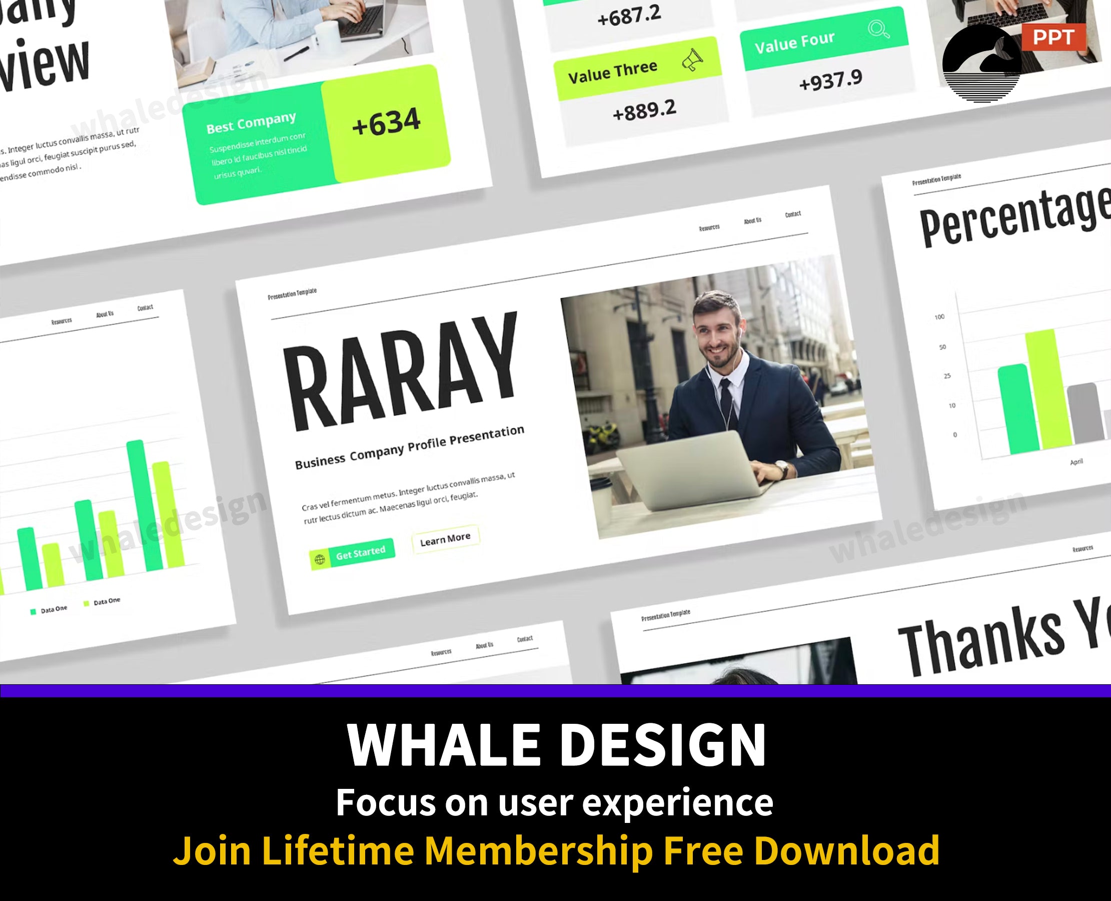 495White Green Lime Company Profile Presentation - whaledesign