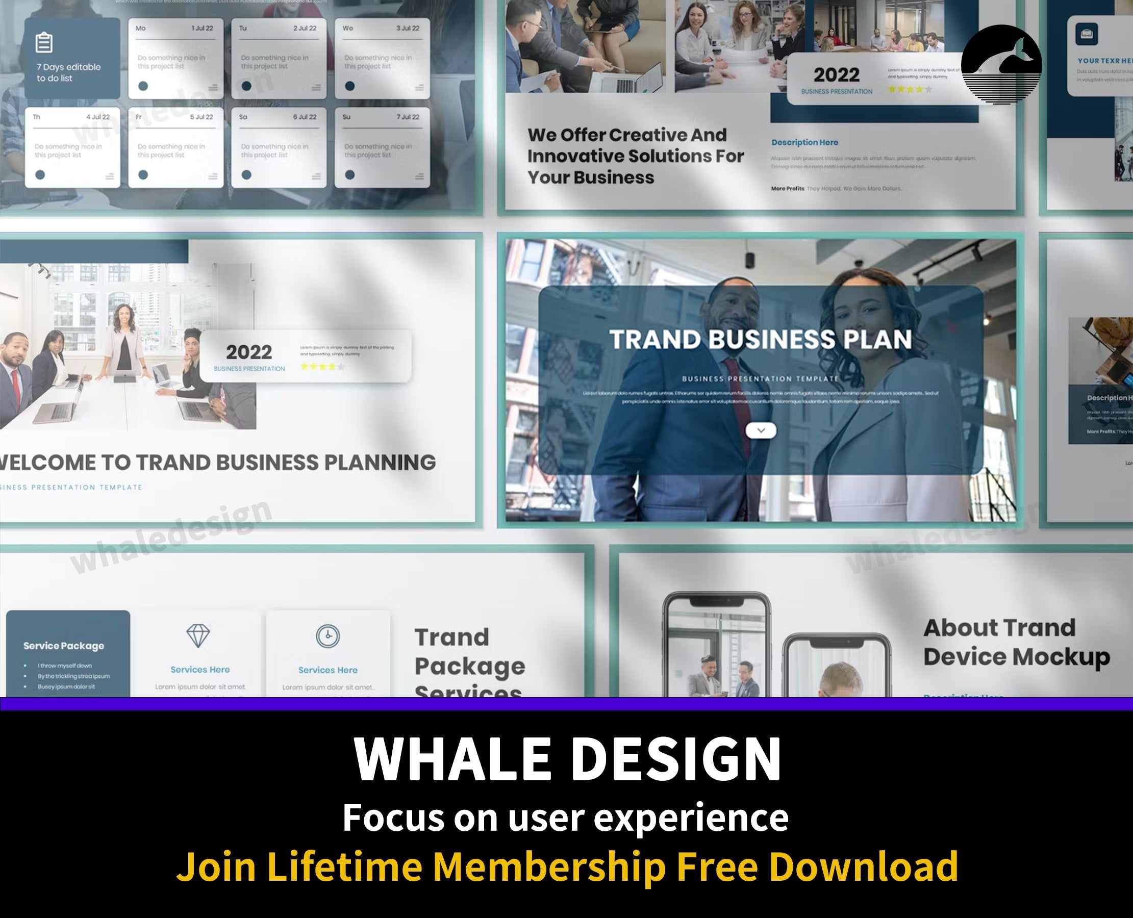 498Business Presentation PowerPoint Template - whaledesign