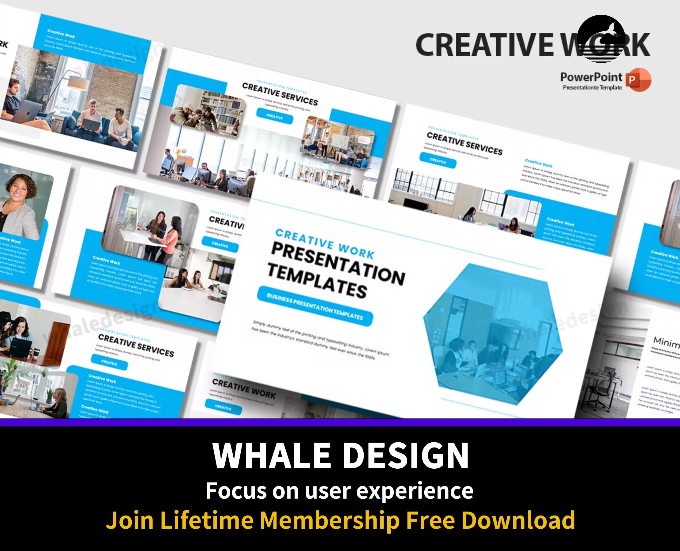 499Creative Work Persentation Power Point Template - whaledesign