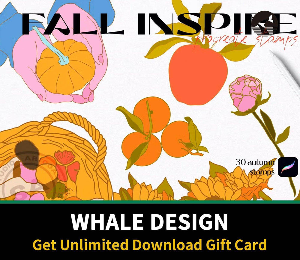 504 Fall Inspire Procreate Stamp - whaledesign