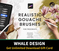 508 Realistic Gouache Procreate Brushes - whaledesign