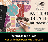 511 Pattern Brushes for Procreate Vol 2 - whaledesign