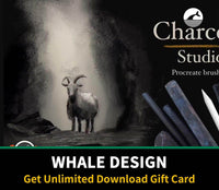 514 Charcoal Studio Procreate Brushes - whaledesign