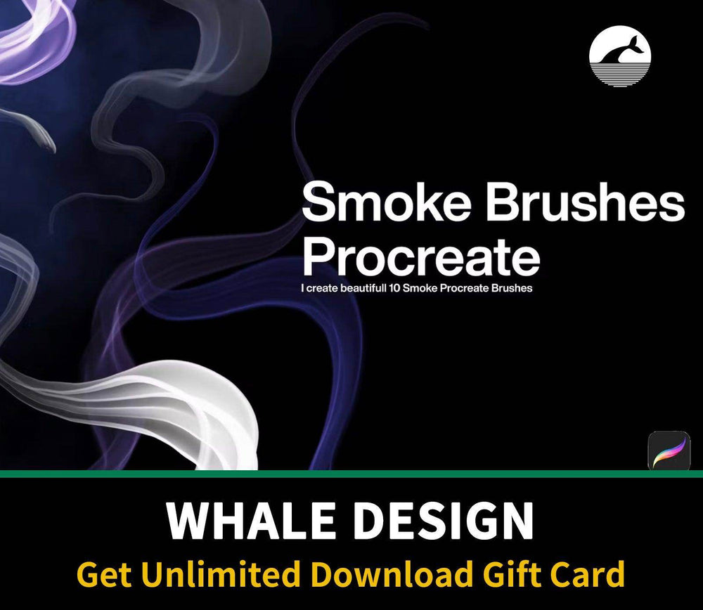 517 10 Smoke Brushes Procreate - whaledesign