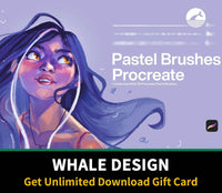 518 10 Pastel Brushes Procreate - whaledesign