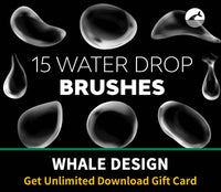 520 Water Drop Brushes - whaledesign