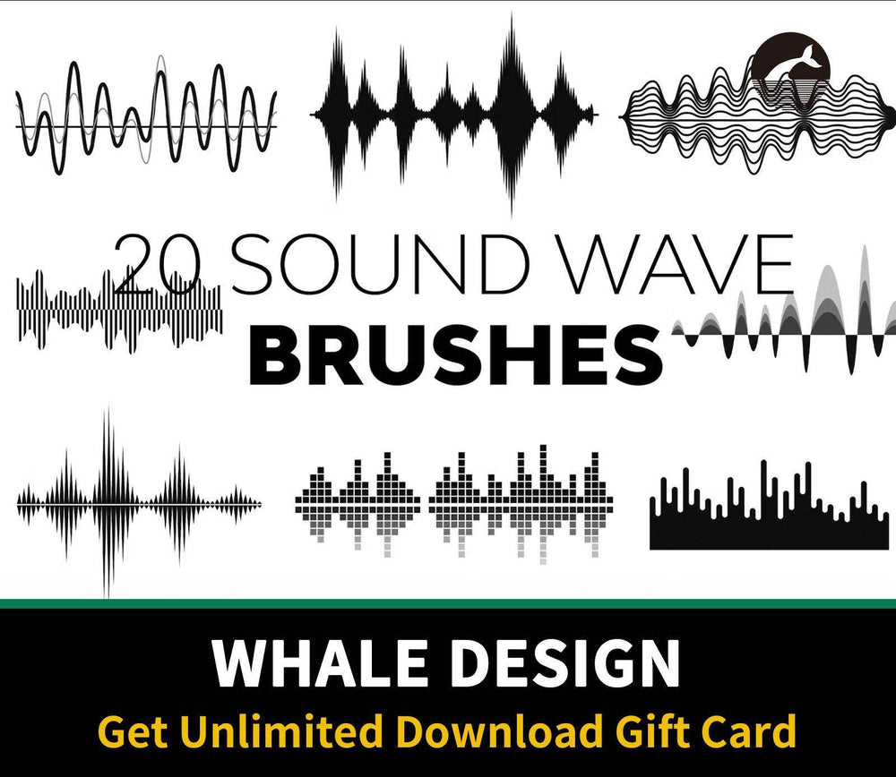 525 Sound Wave Brushes - whaledesign