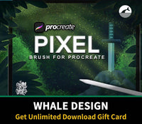 528 Dansdesign Pixel Brush Procreate - whaledesign