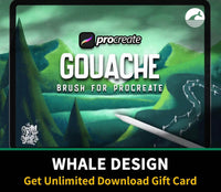 530 Dansdesign Gouache Procreate Brush - whaledesign