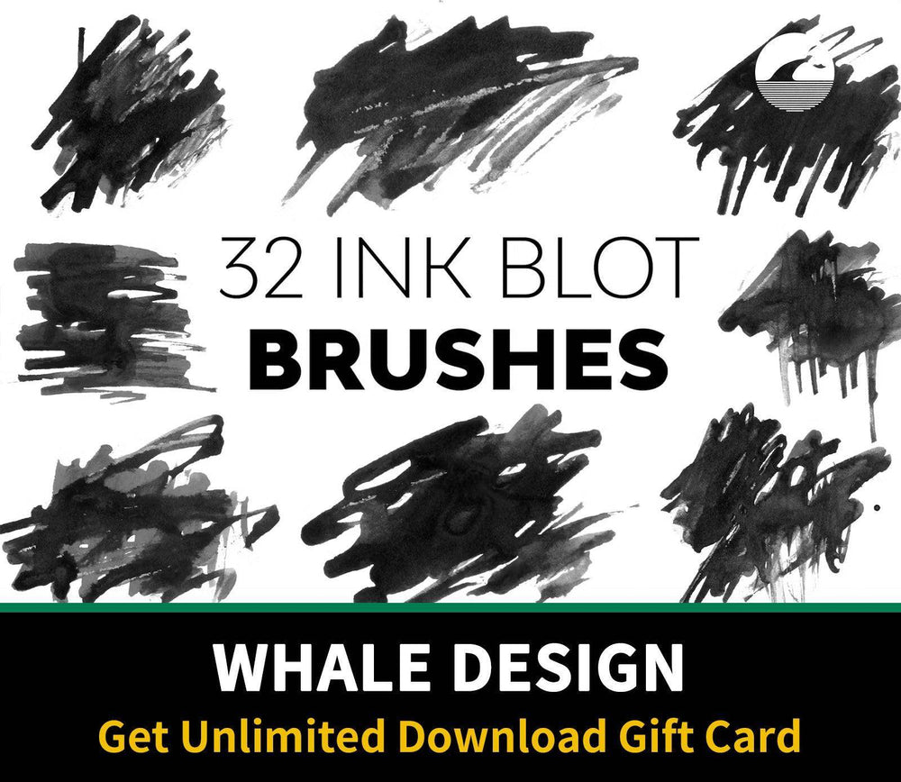 533 Ink Blot Brushes - whaledesign