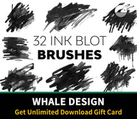 533 Ink Blot Brushes - whaledesign