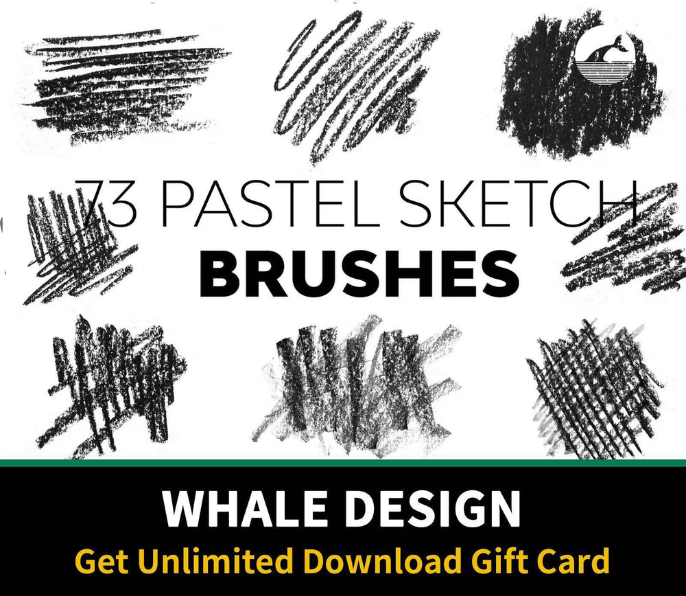 536 Pastel Sketch Brushes - whaledesign