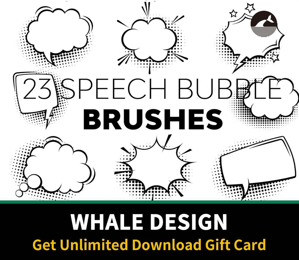 537 Speech Bubble Brushes - whaledesign