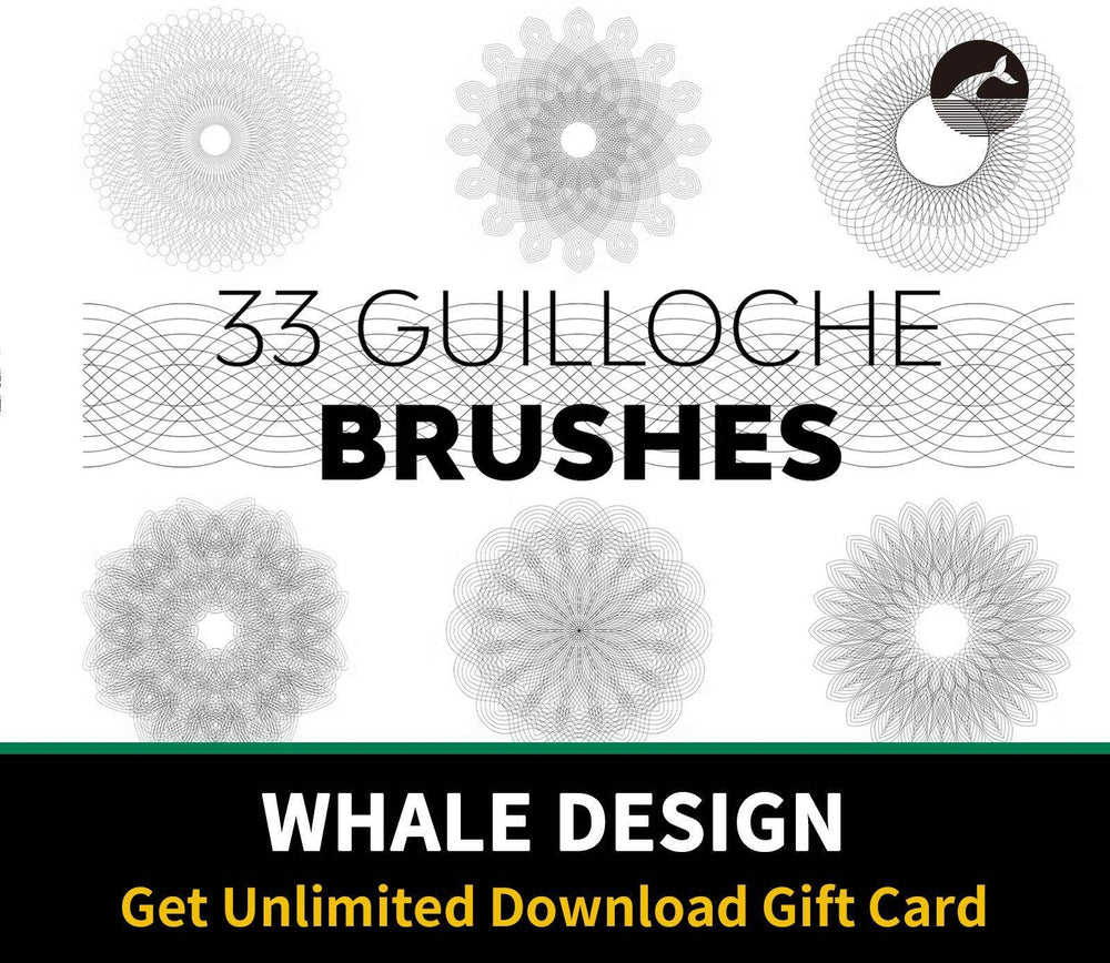 539 Guilloche Brushes - whaledesign