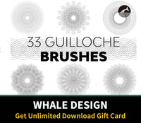 539 Guilloche Brushes - whaledesign