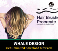 540 10 Hair Brushes Procreate - whaledesign