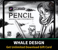 549 design Pencil Brush Procreate - whaledesign